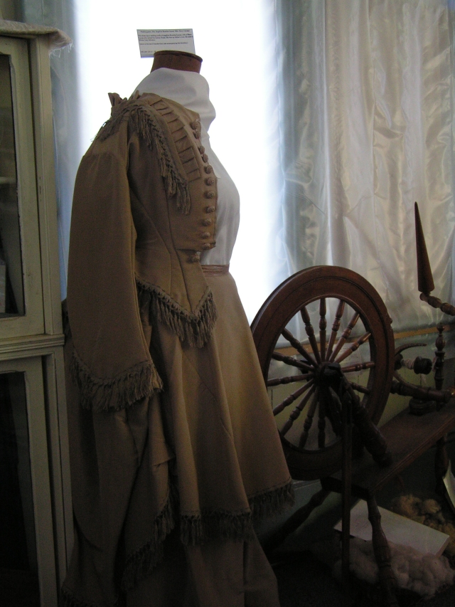 Spinning wheel that once belonged to Anna Martin. On display at the Depot Museum.